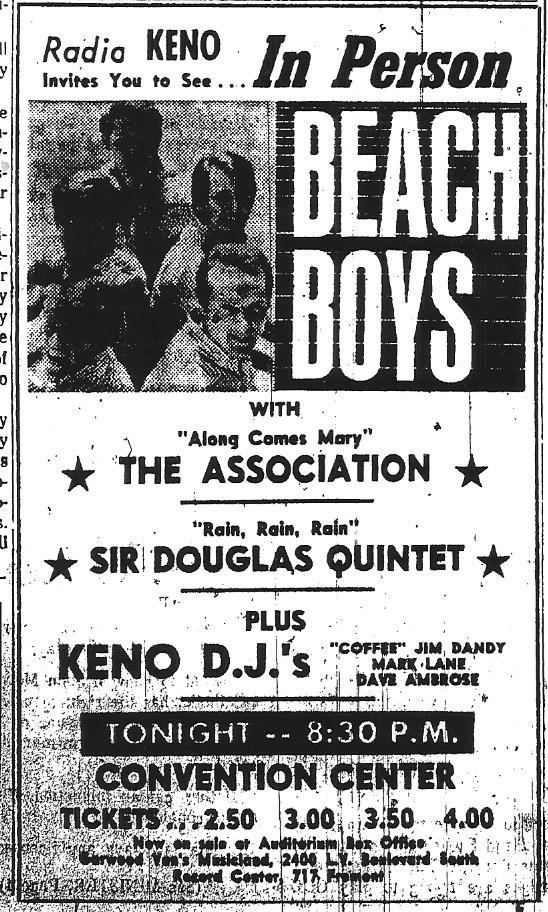 1966 - Beach Boys Gigs